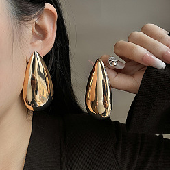 Teardrop Серьги железа, золотые, слеза, 69x35 мм