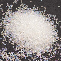Clear 6/0 Round Glass Seed Beads, Grade A, Transparent Colours Rainbow, Clear, 3.6~4.0mm, Hole: 1.2mm, about 5000pcs/pound