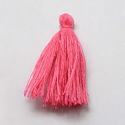 Ярко-Розовый Украшения из кисточек из поликоттона ручной работы, кулон украшения, ярко-розовый, 29~35 мм