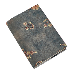 Серый Тканевые обложки для книг, обертки для ноутбука, прямоугольник с цветочным узором, серые, 233x155x2.5 мм