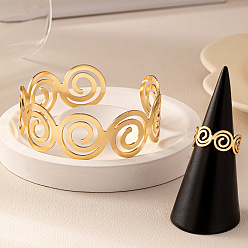 Ring Сплав ювелирных изделий, включая браслеты-манжеты и манжетные кольца для женщин, кольцо, 65 мм, 18.5 мм, 2 шт / комплект