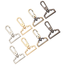Couleur Mélangete Fermoirs pivotants en alliage, accessoires de remplacement de sac, couleur mixte, 56x39.5x8mm, Trou: 11x32mm, 8 pcs / boîte