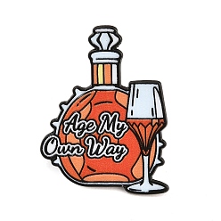 Оранжевый Броши из эмали с надписью «Бренди выдерживает по-своему», булавки для лацканов из сплава для одежды рюкзака, чёрные, оранжевые, 33x25 мм