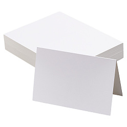Белый 100шт. бумажных заготовок для поздравительных открыток своими руками, прямоугольные, белые, 200x150x0.3 мм