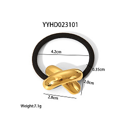Cross Эластичные резинки для волос из нержавеющей стали для женщин и девочек, резинки для волос/аксессуары для волос, крестик, 28x20x3.5 мм, внутренний диаметр: 42 мм