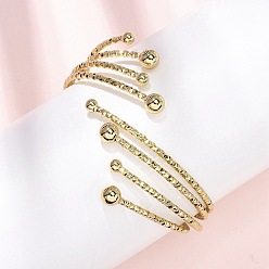 Золотой 304 женские браслеты-манжеты из нержавеющей стали, ионное покрытие (ip), золотые, 2 дюйм (5.2 см), внутренний диаметр: 2-1/4 дюйм (5.7 см)