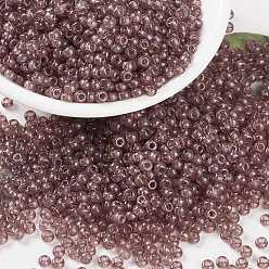 (RR303) Rose Gold Luster MIYUKI Round Rocailles Beads, Japanese Seed Beads, (RR303) Rose Gold Luster, 8/0, 3mm, Hole: 1mm, about 422~455pcs/bottle, 10g/bottle