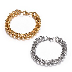 (52) Непрозрачная лаванда 304 из нержавеющей стали Снаряженная цепи браслеты, с карабин-лобстерами , разноцветные, 210 мм (8-1/4 дюйм)