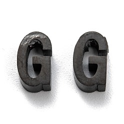 Letter G 304 подвески из нержавеющей стали с ионным покрытием (IP), алфавит, электрофорез черный, letter.g, 8.5x5x3 мм, отверстие : 1.8 мм
