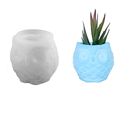 Белый Силиконовые формы для ваз, формы для литья смолы, для уф-смолы, изготовление изделий из эпоксидной смолы, сова, белые, 87x78 мм