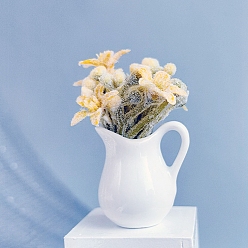 Персиковый Слойка Бутылка из смолы для молока флокированный цветок десерт модель, украшение куклы, аксессуары для ролевых игр, розовые, 30x21x50 мм