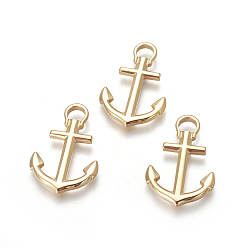 Золотой Вакуумное покрытие pvd 304 подвески из нержавеющей стали, якорь, золотые, 29.5x19.5x2.5 мм, отверстие : 5 мм