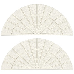 (404) Непрозрачное AB Кислое яблоко 4 сумки противоскользящие резиновые подошвы для обуви, износостойкая подошва с рельефным рисунком для ремонта ботинок, кожаные ботинки, полукруглый, цветочный белый, 84x36.5x5 мм, 2 шт / пакет