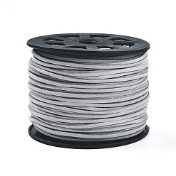 Светло-серый Шнуры из искусственной замши, искусственная замшевая кружева, светло-серый, 2.7x1.4 мм, около 98.42 ярдов (90 м) / рулон