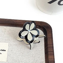 Лимонный шифон Заколки для волос с когтями из ацетата целлюлозы (смола), цветок, лимонный шифон, 30x28 мм