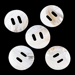 Морская Ракушка Естественных пресноводных стеклянные бусы, диск, цвет морской раковины, 60~62x3~4 мм, отверстие : 16x5~6 мм