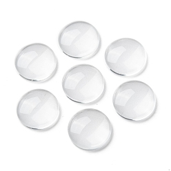 Clear Transparent Glass Cabochons, Half Round/Dome, Clear, 14.5~15x4mm