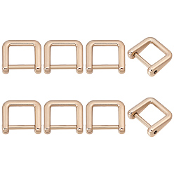 Doré  8 fermoirs de suspension de sac en alliage de zinc, pour les accessoires de fabrication de sacs, rectangle, or, 21.5x25x7.5mm