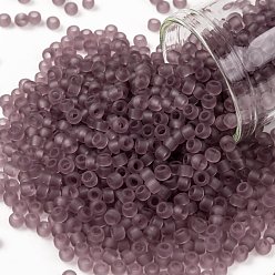 (6F) Transparent Frost Light Amethyst Тохо 8/0 круглые бусины, японский бисер, (6 f) прозрачный морозный светлый аметист, 3 мм, отверстие : 1 мм, Около 10000 шт / фунт
