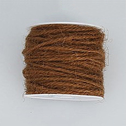 Кокосово-Коричневый Джутовый шнур, джутовая струна, джутовый шпагат, для изготовления ювелирных изделий, кокосового коричневый, 2 мм, около 54.68 ярдов (50 м) / рулон