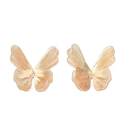 Light Gold Латунные подвески, бабочка, золотой свет, 30x30x4.5 мм, отверстие : 1 мм