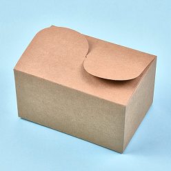 BurlyWood Foldable Kraft Paper Box, Gift Packing Box, Bakery Cake Cupcake Box Container, Rectangle, BurlyWood, Unfold: 26x25x0.1cm, Finished Product: 15.5x10.5x8.5cm
