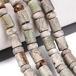 Variscite Natural Variscite Beads Strands, Barrel & Rondelle, 8x10mm, Hole: 0.9~1.2mm, about 50~52pcs/strand, 14.57~15.35 inch(37~39cm), Rondelle: 8x4.5~5mm