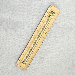 Лимонный шифон Сумка из искусственной кожи на молнии, для аксессуаров для замены сумок, лимонный шифон, 18x3 см