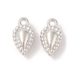 Платина Пластмассовые подвески ccb, слеза, платина, 18.5x10.5x7 мм, отверстие : 2 мм