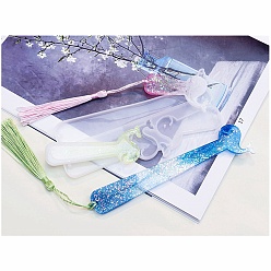 Whale DIY силиконовые формы для закладок, подвесные формы, формы для литья смолы, кит, 158x71x5 мм, отверстие : 2.8 мм, внутренний диаметр: 61.5~151x35 мм