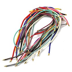 (52) Непрозрачная лаванда Нейлон шнуры ожерелье решений, с фурнитурой позолоченной латунной, долговечный, разноцветные, 22~22.8 дюйм (56~58 см), отверстие : 1.7 мм