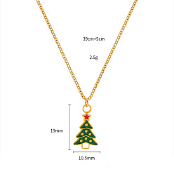 Christmas Socking Рождество 304 подвески из нержавеющей стали с эмалью, золотые, зелёные, рождественские носки, 15.35 дюйм (39 см), Кулон : 19x10.5 мм