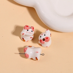 Помидор Ручной работы яркие остеклением шарики фарфора, форма кошки, помидор, 20 мм