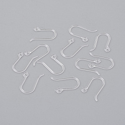 Прозрачный Крючки серьги из смолы, провод уха, с горизонтальной петлей, прозрачные, 12x9 мм, отверстие : 0.8 мм, 24 датчик, штифты : 0.5 мм