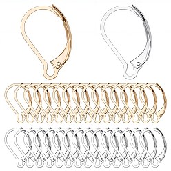 (52) Непрозрачная лаванда 60шт 2 цвета 304 фурнитура для серег из нержавеющей стали, разноцветные, 16.5x10x2 мм, штифты : 1 мм, 30 шт / цвет