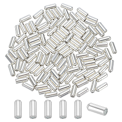 Серебро 120 шт. латунная брошь, колпачок, с резиной внутри, половине просверлил, серебряные, 10.5x4 мм, половину отверстия: 0.5 мм, 60 шт / цвет