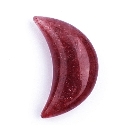 Клубничный Кварц Натуральные клубничные кварцевые фигурки луны для украшения рабочего стола домашнего офиса, 32x20x10 мм