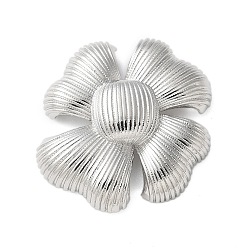 Платина Латунные подвески, цветок, без свинца и без кадмия, долговечный, платина, 30x28.5x5 мм, отверстие : 2.5x3.5 мм