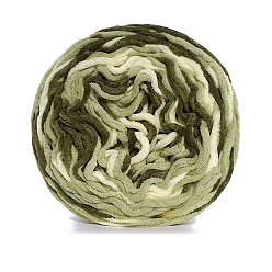 Темно-оливково-зеленый Полиэфирная пряжа, для свитера, шапки, носков, детских одеял, сегмент окрашенный, темно-оливковый зеленый, 6 мм