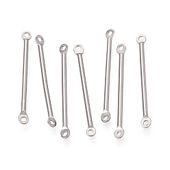 Нержавеющая Сталь Цвет Устойчивы к потускнению 304 соединители из нержавеющей стали, бар, цвет нержавеющей стали, 25x1.2 мм, отверстие : 1 мм