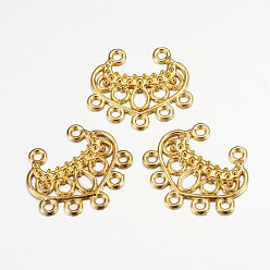 Золотой Коннекторы из сплава, компоненты для люстры, без свинца и без кадмия, треугольные, золотые, 22x19x2.5 мм, отверстие : 1.5 мм