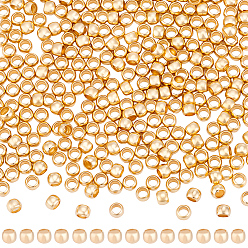 Real 14K Gold Filled 3пакеты латунных обжимных бусин, долговечный, real 14 k золото заполнено, 2.5x1.7 мм, отверстие : 1.6 мм