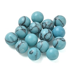 Turquoise Dyed Synthetic Turquoise Sphere Beads, Round, No Hole/Undrilled, Turquoise, 6mm