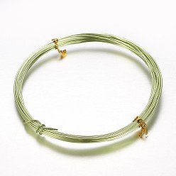 Verde de Amarillo Alambre artesanal de aluminio redondo, para hacer bisutería artesanal, amarillo verdoso, 18 calibre, 1 mm, 10 m / rollo (32.8 pies / rollo)