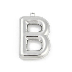 Letter B 304 подвески из нержавеющей стали, буквенное очарование, В письме, 38.5x24x6 мм, отверстие : 2.2 мм