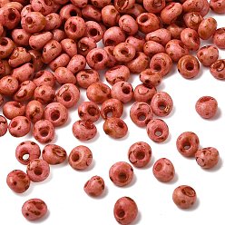 Лосось Непрозрачные стеклянные бусы, рондель, salmon, 0.18x0.18x0.14 дюйм (0.45x0.45x0.35 см), отверстие : 1.2 мм, около 560 шт / упаковка