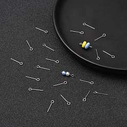 Stainless Steel Color 304 Stainless Steel Eye Pin, Stainless Steel Color, 15mm, Hole: 2mm, Pin: 0.7mm