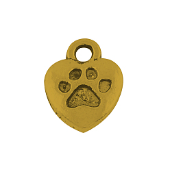 Античное Золото Эмальерные сеттинги, сплав, в тибетском стиле , Сердце с резными словами , без кадмия и без свинца, античное золото , 13x10x3 мм, Отверстие : 2 мм , около 980 шт / 1000 г