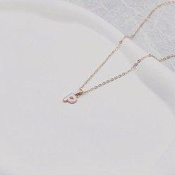 Letter P Ожерелья с подвесками из сплава и белой эмали, золотые, Письмо P, 17.72 дюйм (45 см)