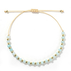 Амазонит Плетеные браслеты из натурального амазонита с круглыми бусинами для женщин, внутренний диаметр: 11 дюйм (28 см)